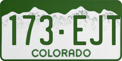 CO license plate 173EJT