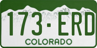 CO license plate 173ERD