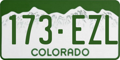 CO license plate 173EZL