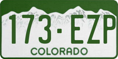 CO license plate 173EZP