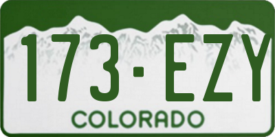 CO license plate 173EZY