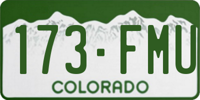 CO license plate 173FMU