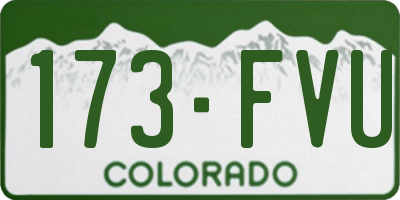 CO license plate 173FVU