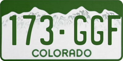 CO license plate 173GGF
