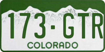 CO license plate 173GTR
