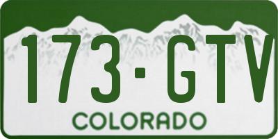 CO license plate 173GTV