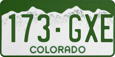 CO license plate 173GXE