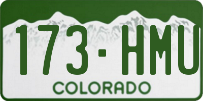 CO license plate 173HMU