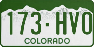 CO license plate 173HVO