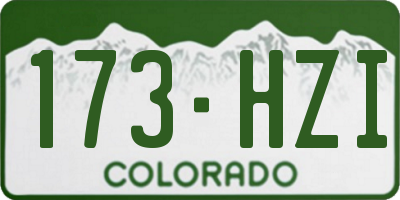 CO license plate 173HZI