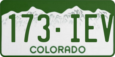 CO license plate 173IEV
