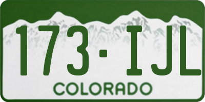 CO license plate 173IJL