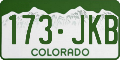 CO license plate 173JKB