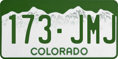 CO license plate 173JMJ