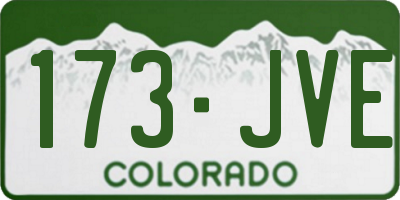 CO license plate 173JVE