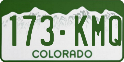 CO license plate 173KMQ