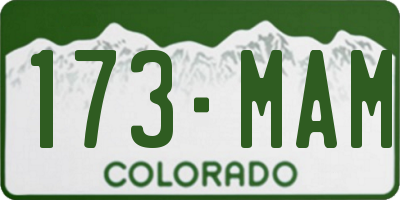 CO license plate 173MAM
