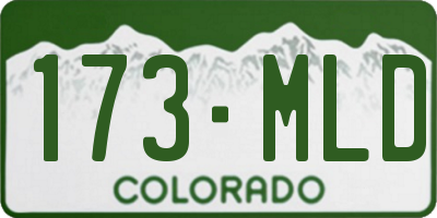 CO license plate 173MLD