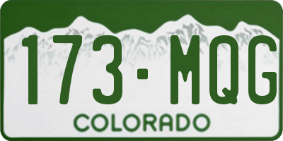 CO license plate 173MQG