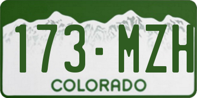 CO license plate 173MZH