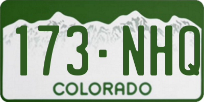 CO license plate 173NHQ