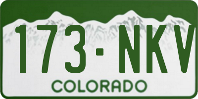 CO license plate 173NKV