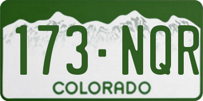CO license plate 173NQR