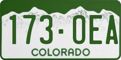 CO license plate 173OEA