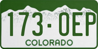 CO license plate 173OEP