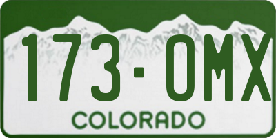 CO license plate 173OMX