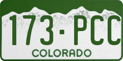 CO license plate 173PCC