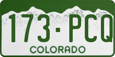 CO license plate 173PCQ