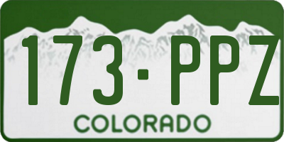CO license plate 173PPZ