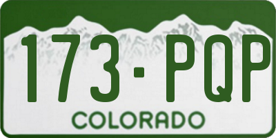 CO license plate 173PQP