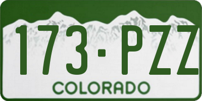 CO license plate 173PZZ