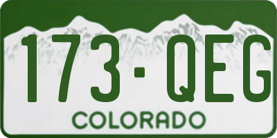 CO license plate 173QEG