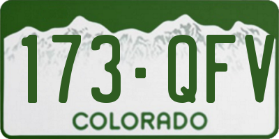 CO license plate 173QFV