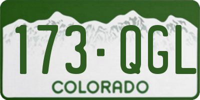 CO license plate 173QGL