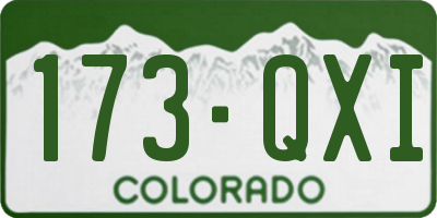 CO license plate 173QXI