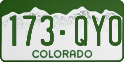 CO license plate 173QYO