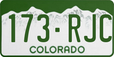 CO license plate 173RJC