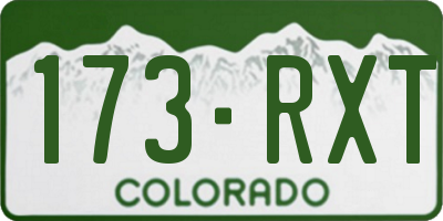 CO license plate 173RXT