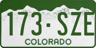 CO license plate 173SZE