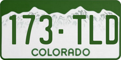 CO license plate 173TLD