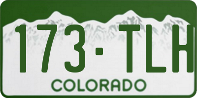 CO license plate 173TLH