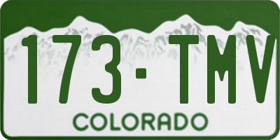 CO license plate 173TMV