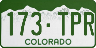 CO license plate 173TPR