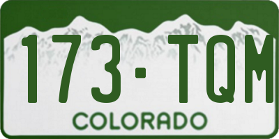 CO license plate 173TQM