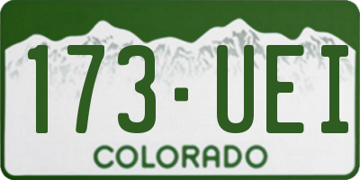 CO license plate 173UEI