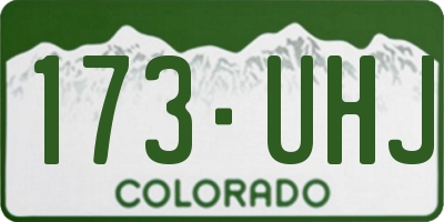 CO license plate 173UHJ